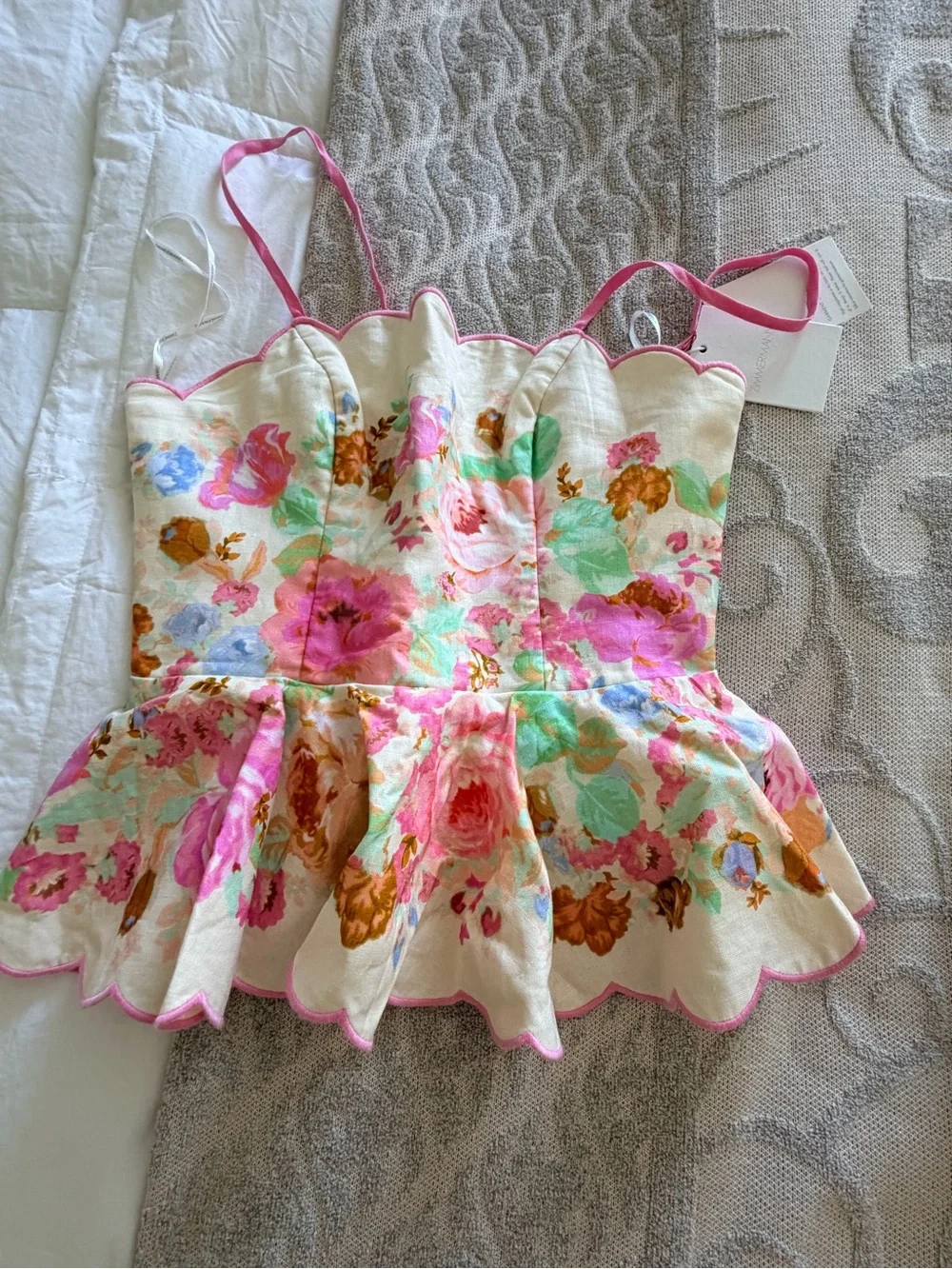 Zimmermann RAIE SCALLOP PEPLUM TOP - Picture 2 of 3